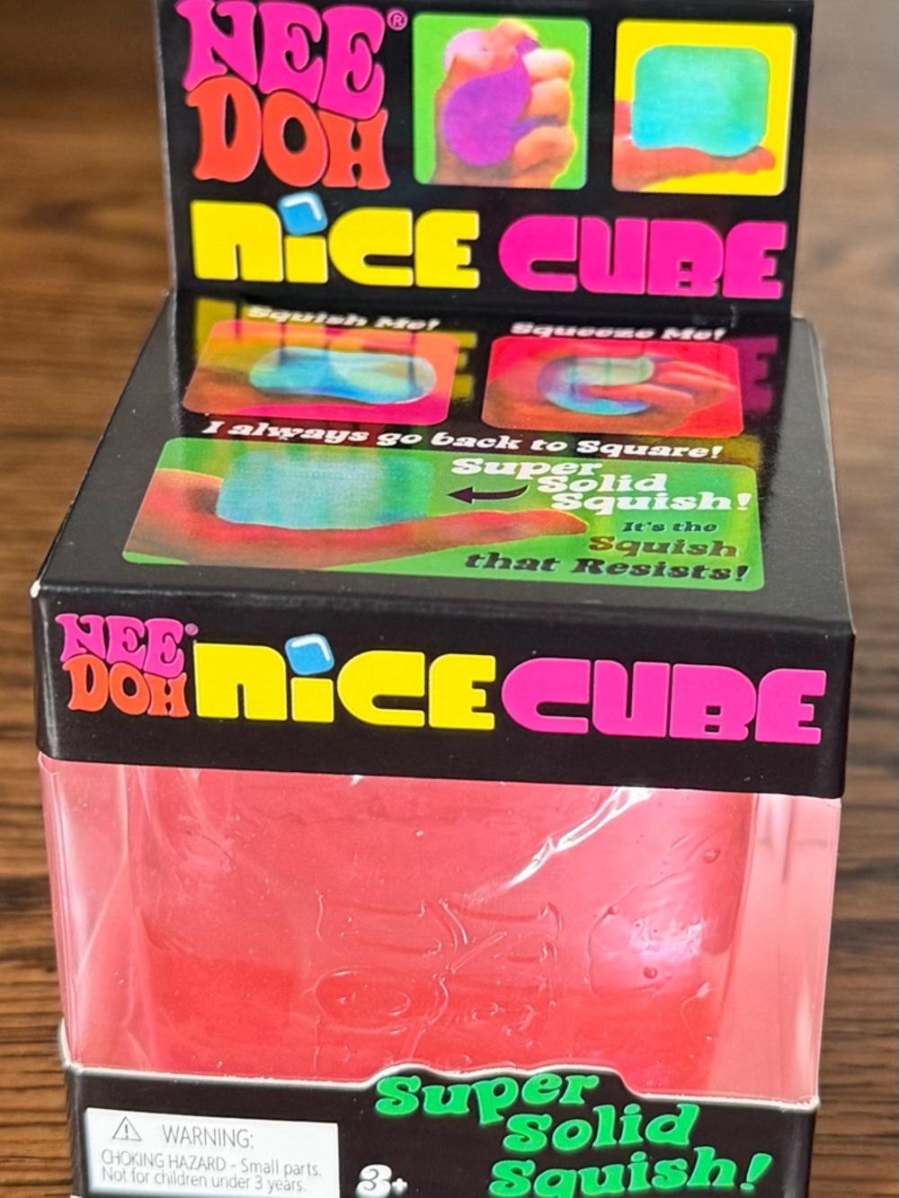 Needoh Nice Cube Pink Super Solid Squish